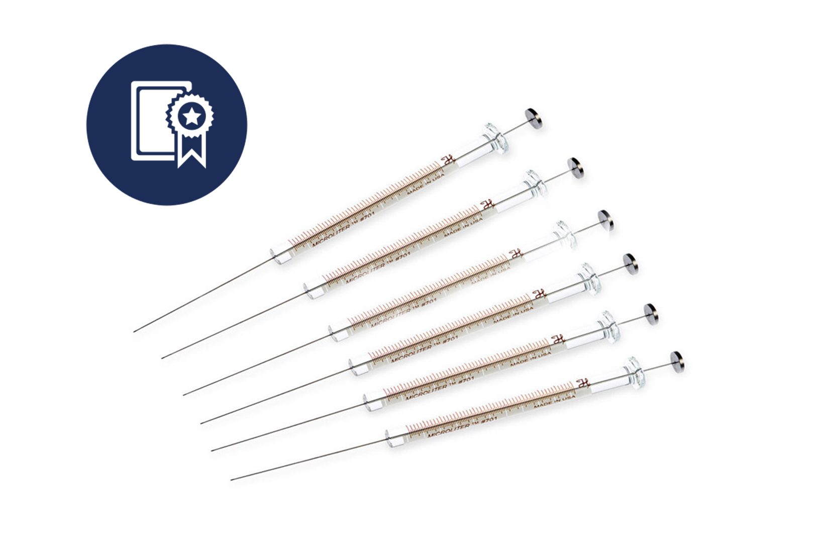 確認用ページ 10 µL, Microliter Syringe, Cemented Needle (N), Multipack | PN: 80366